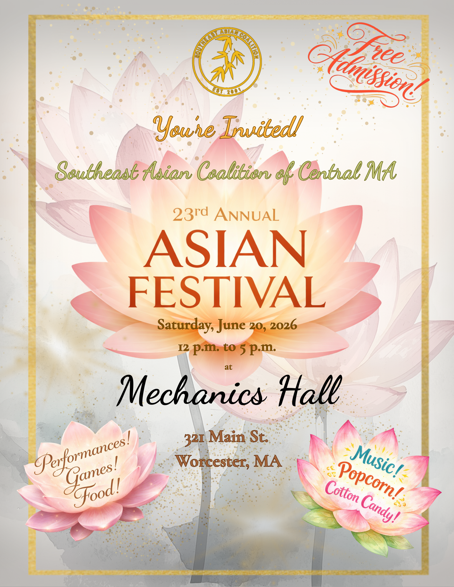 Thank you to our Asian Festival Sponsors
